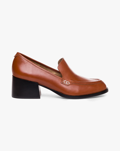 Shop Bernardo Women's Eryn Block-heel Loafer In Chestnut