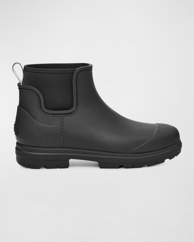Shop Ugg Droplet Short Rubber Rain Boots In Black