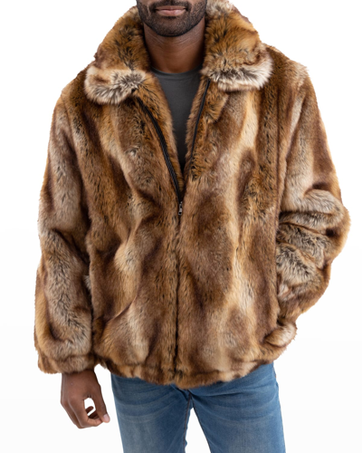 Shop Fabulous Furs Men's Faux-fur Bomber Jacket In Fisher