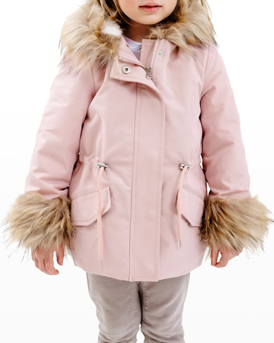 Shop Fabulous Furs Girl's Always Ready Storm Coat In Pink