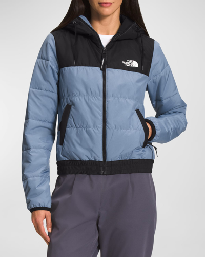 The North Face Highrail Hooded Puffer Jacket In Blau | ModeSens