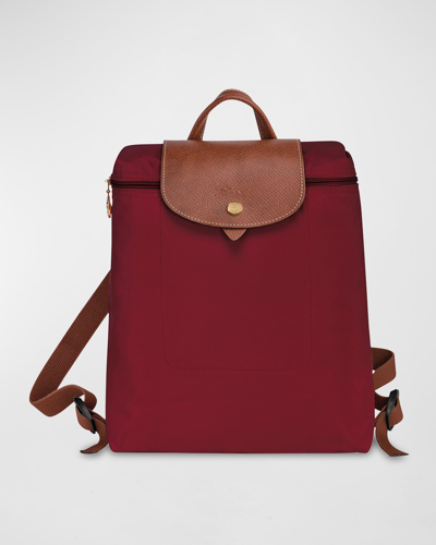 Shop Longchamp Le Pliage Foldable Nylon Backpack In Red