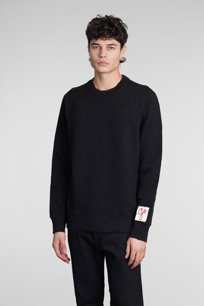 Shop Golden Goose Archibald Sweatshirt In Black Cotton