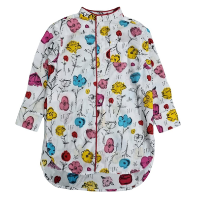 Shop Marni Kids Allover Floral Printed Shirt In Multi