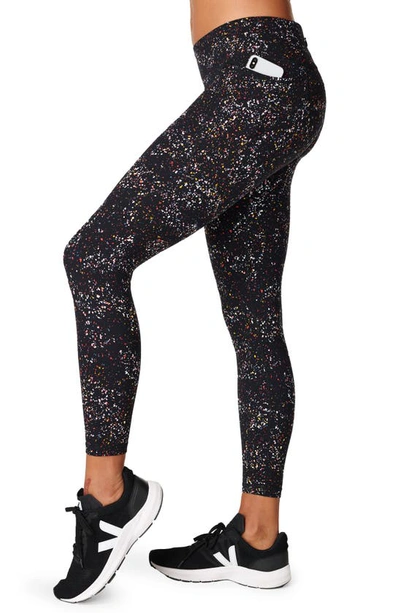 Shop Sweaty Betty Power Pocket Workout Leggings In Black Confetti Print