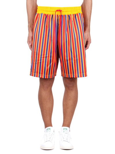Shop Adidas Originals X Eric Emanuel Mcdonald's Striped Shorts In Multi