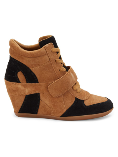 Ash Women's Bowie Suede Wedge In Black | ModeSens