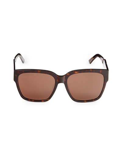 Shop Balenciaga Women's 56mm Square Sunglasses In Brown