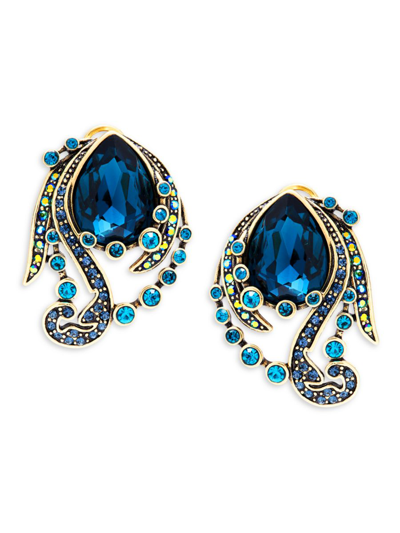 Shop Heidi Daus Women's Czech Crystal, Glass & Plated Ocean Wave Dangle Earrings