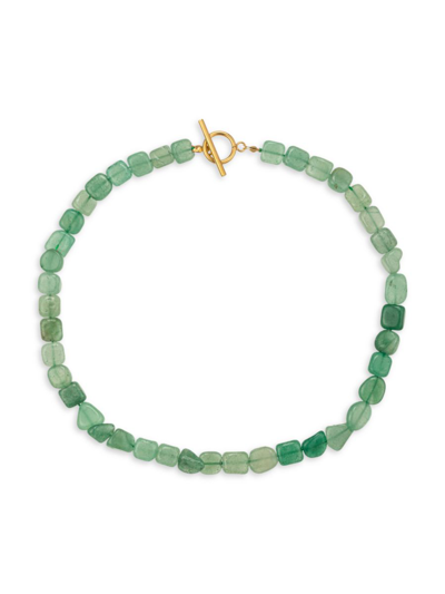 Shop Eye Candy La Women's The Luxe Collection Stella Agate Beaded Choker Necklace In Neutral