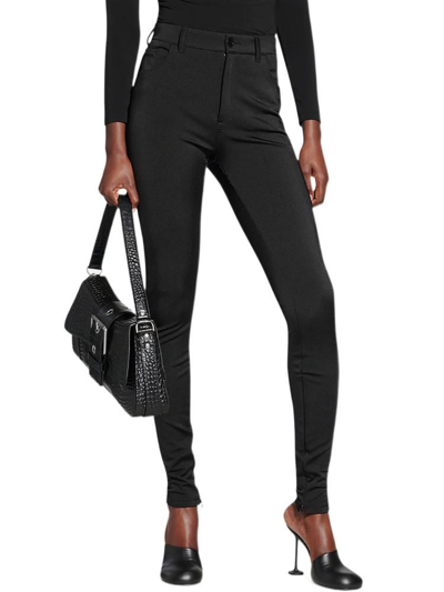 Shop Balenciaga Women's Black Other Materials Leggings