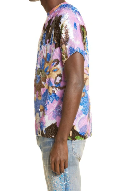 Ashish Gender Inclusive Sequin Tie Dye Top In Bermuda