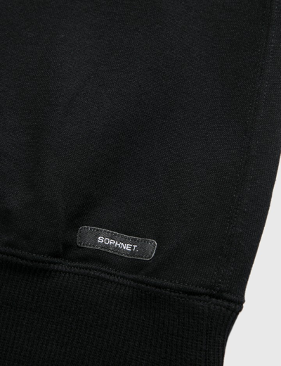 Shop Sophnet Classic Logo Crew Neck Sweat Shirt In Black