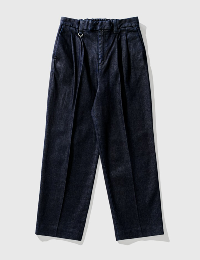 Shop Sophnet 2 Tuck  Wide  Pants In Blue