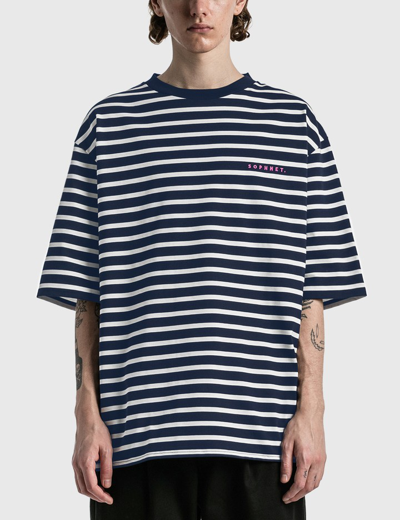 Shop Sophnet. Baggy Border T-shirt In Blue