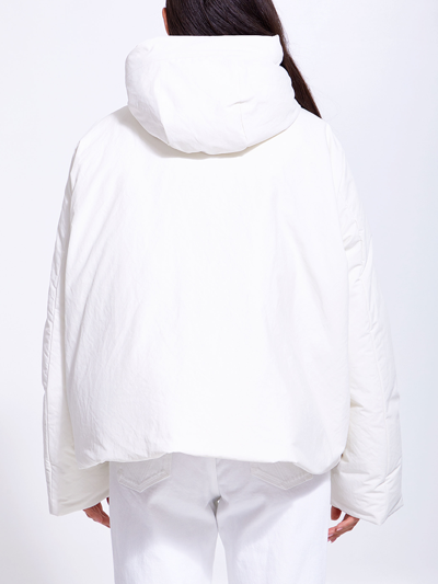 Shop Jil Sander Nylon Short Down Jacket In White