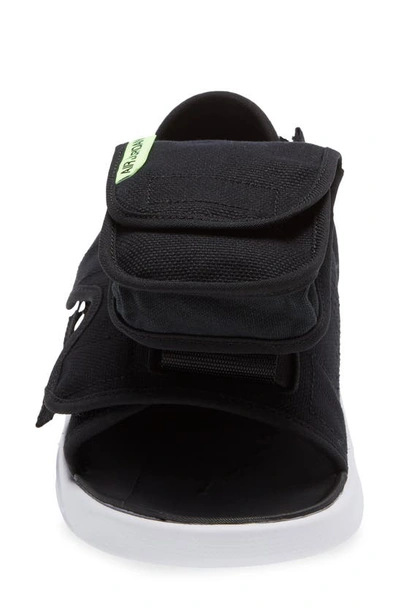 Shop Jordan Ls Slide Sandal In Black/ White/ Green/ Black