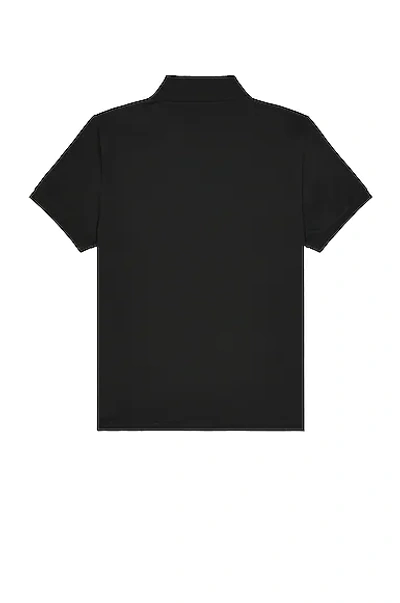 Saint Laurent Embroidered-logo Polo Shirt In Noir