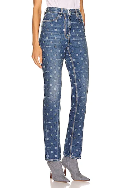Shop Givenchy Monogram Slim Jean In Blue