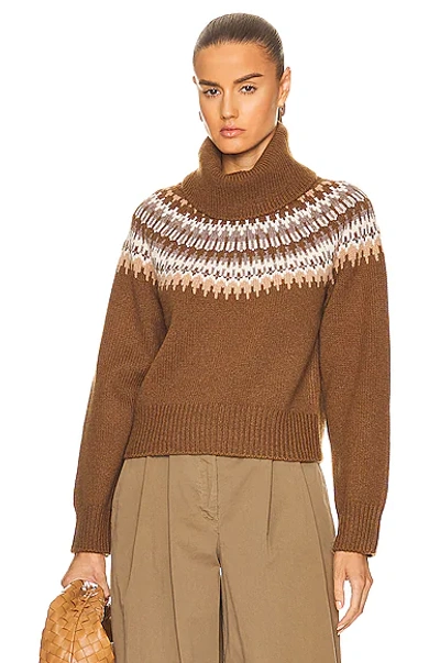 Shop Nili Lotan Alesander Cashmere Sweater In Chestnut