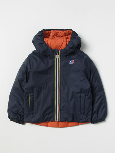 K-way Padded Reversible Down Jacket In Blue