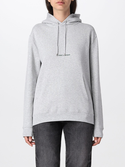 Shop Saint Laurent Sweatshirt  Woman In Grey