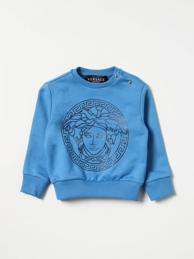 Young Versace Babies' Jumper Kids In Gnawed Blue | ModeSens