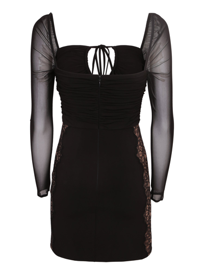 Shop Self-portrait Cut-out Draped Midi Dress In Black