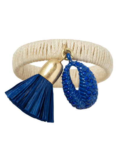 Shop Joanna Buchanan Skinny Puka Shell Napkin Rings, Set Of 4 In Blue