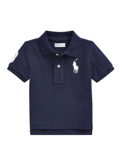 Shop Polo Ralph Lauren Baby Boy's Knit Polo In French Navy
