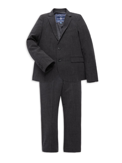 Shop Andy & Evan Boy's 2-piece Twill Suit Set In Grey