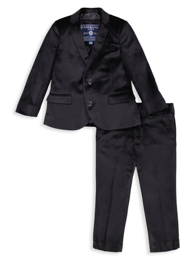 Shop Andy & Evan Boy's 2-piece Twill Suit Set In Oxford