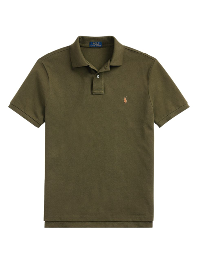 Shop Polo Ralph Lauren Men's The Iconic Mesh Polo Shirt In Defender Green