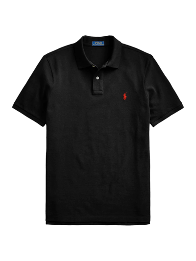 Shop Polo Ralph Lauren Men's The Iconic Mesh Polo Shirt In Polo Black