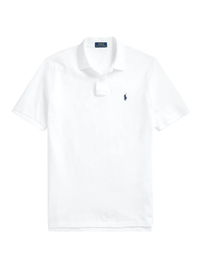 Shop Polo Ralph Lauren Men's The Iconic Mesh Polo Shirt In White