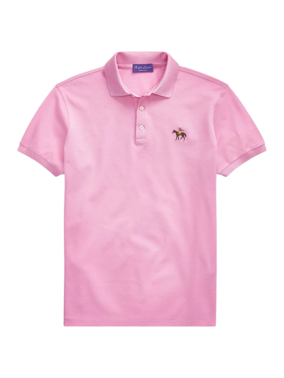 Shop Ralph Lauren Purple Label Men's Cotton Pique Standing Horse Polo In Classic Pink