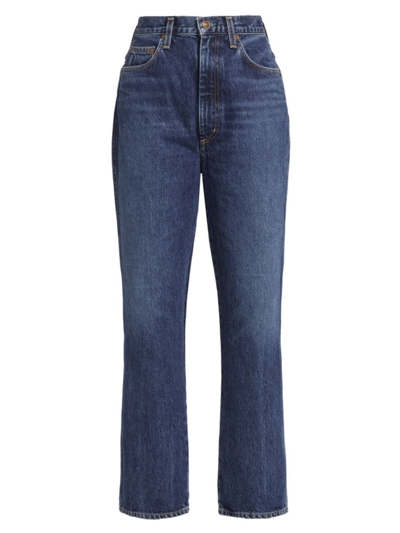 Shop Agolde Women's Pinch Waist Straight Fit Jeans In Placebo