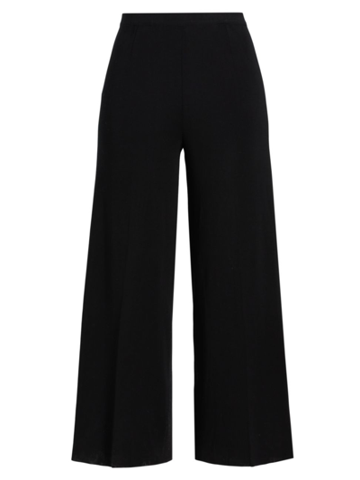Shop Ming Wang Women's Wide-leg Knit Pants In Black