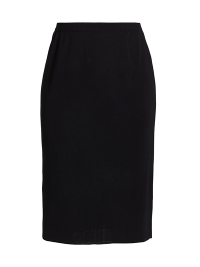 Shop Ming Wang Women's Straight Knit Skirt In Black