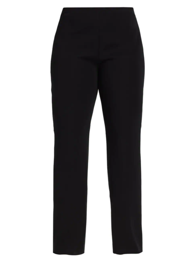 Shop Ming Wang Women's Knit Straight-leg Pants In Black