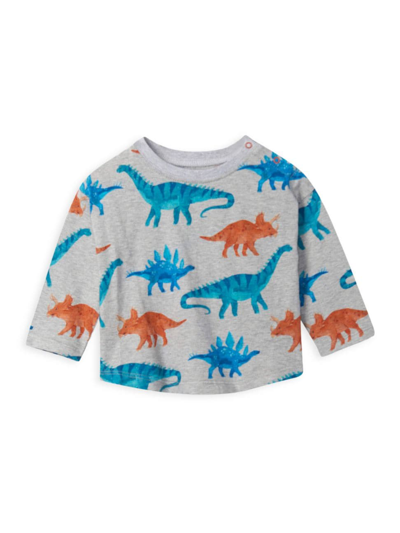 Shop Hatley Baby Boy's & Little Boy's Roaming Dinos Long-sleeve T-shirt In Grey Multi