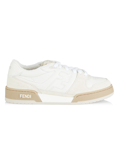 Shop Fendi Women's  Match Sneakers In White