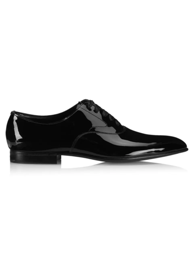 Shop Ralph Lauren Men's Paget Leather Loafers In Black