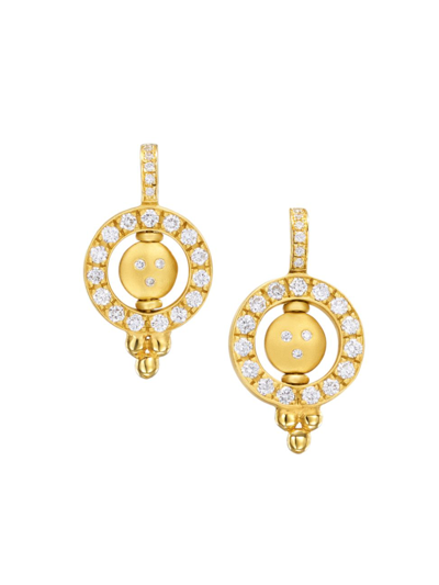 Shop Temple St Clair Women's Florence Orbit 18k Yellow Gold & Diamond Earrings
