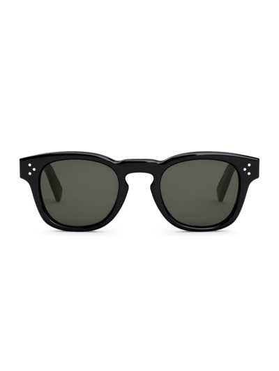 Shop Celine Men's 49mm Square Sunglasses In Black