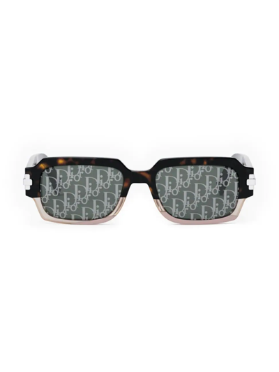 Shop Dior Men's Blacksuit Xl S1i 54mm Square Sunglasses In Havana