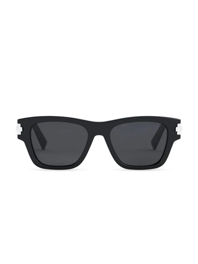 Shop Dior Men's Blacksuit Xl S2u 54mm Geometric Sunglasses In Black