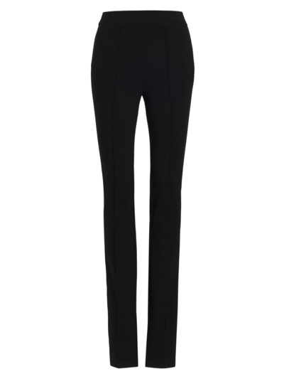 Shop Helmut Lang Women's Split-hem Legging Pants In Black