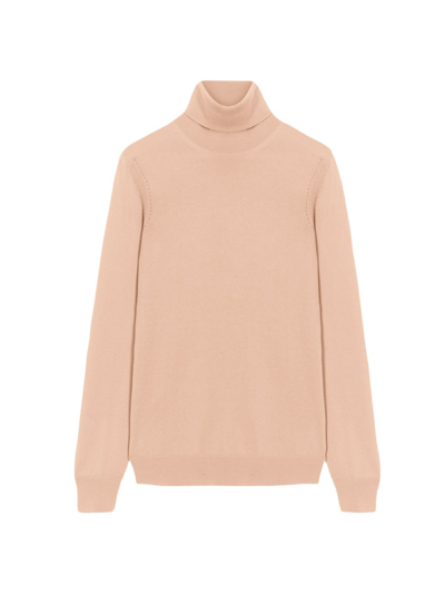 Shop Loro Piana Women's Dolcevita Piuma Cashmere Sweater In Strawberry Frosting