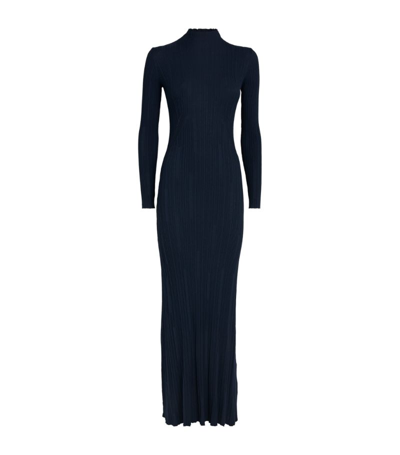 Jacquemus La Robe Lenzuolo Viscose Long Dress In Blue | ModeSens